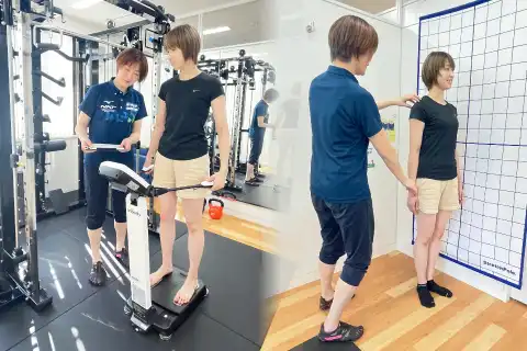 お客様の身体アライメントをチェック